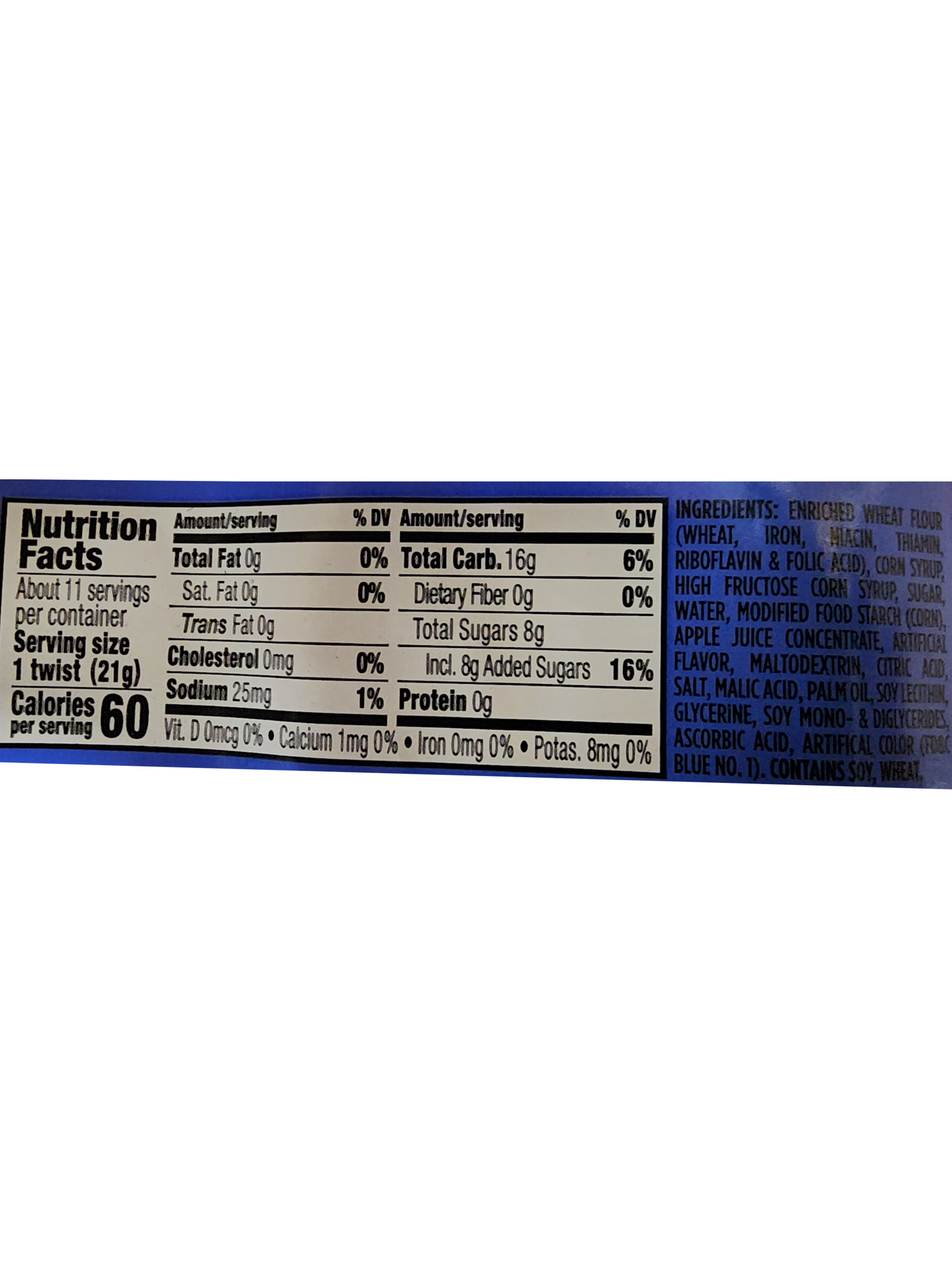 Blue Raspberry Licorice  8 oz bag - Amish Country Snacks