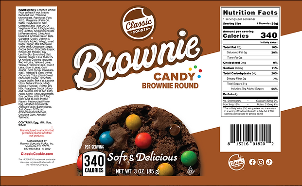 Classic Brownie Round 8 count box - Amish Country Snacks