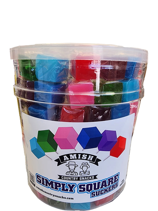 Simply Square Suckers 100 ct bucket